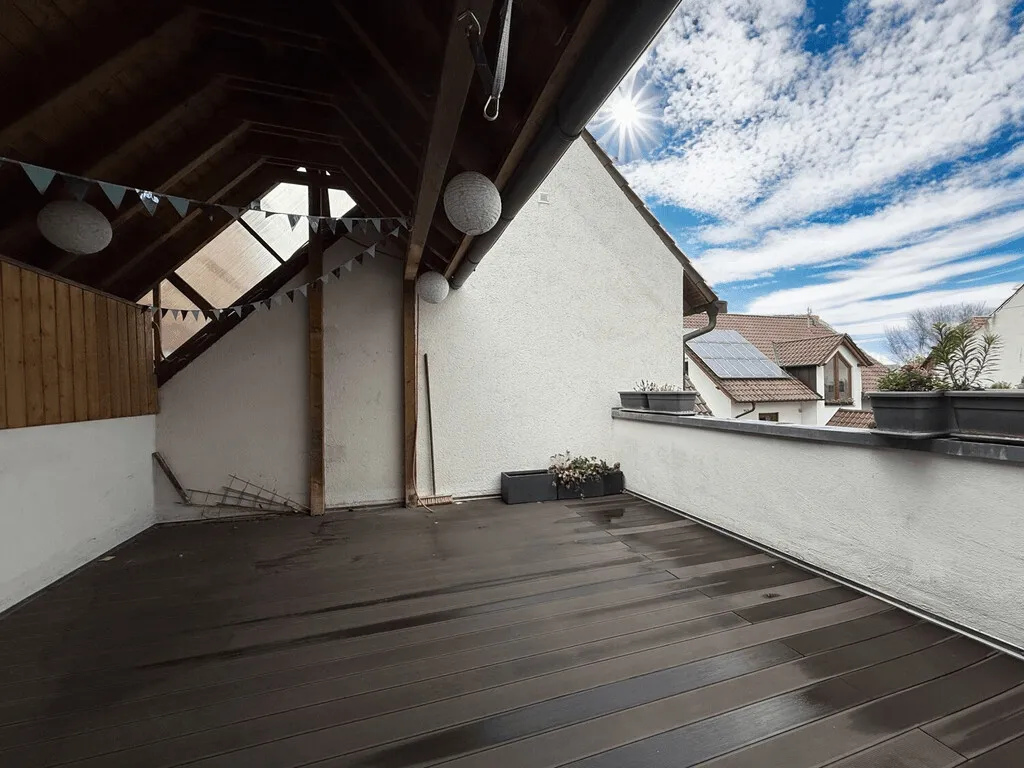 geschütze Dachterrasse