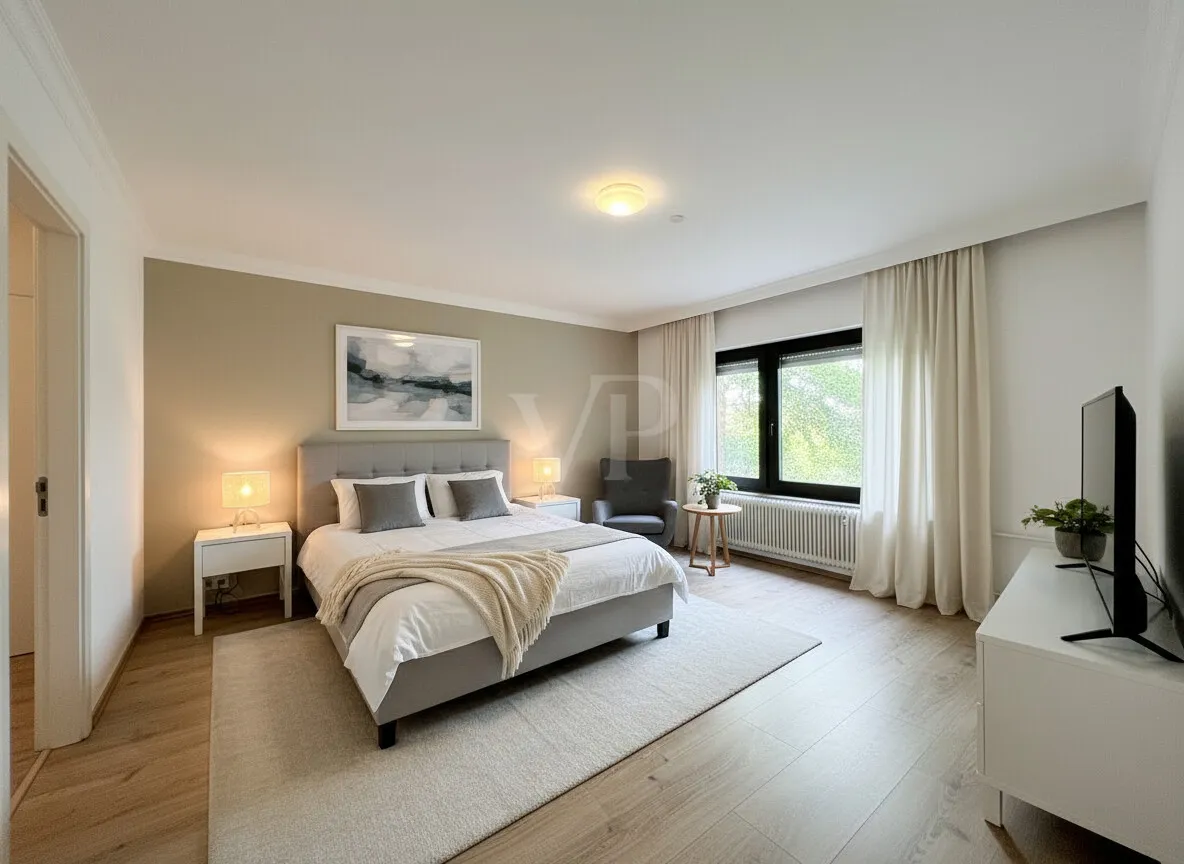 Zimmer EG mit KI möbliert