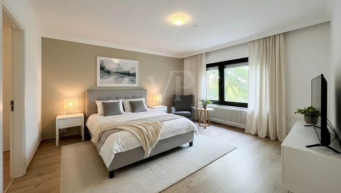 Zimmer EG mit KI möbliert