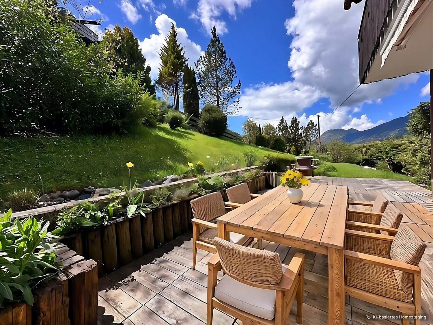 Terrasse mit Aussicht (KI)