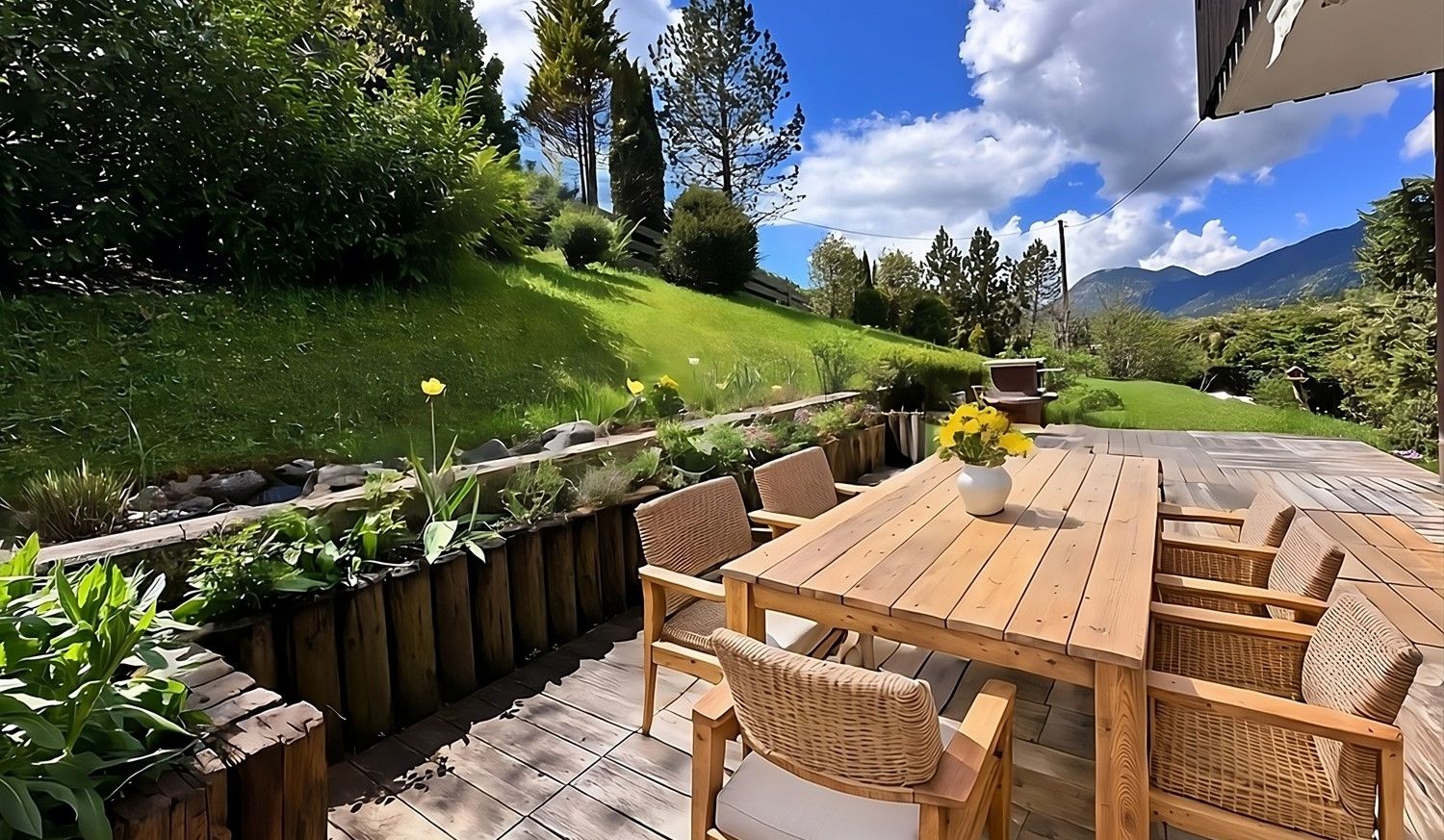 Terrasse mit Aussicht (KI)