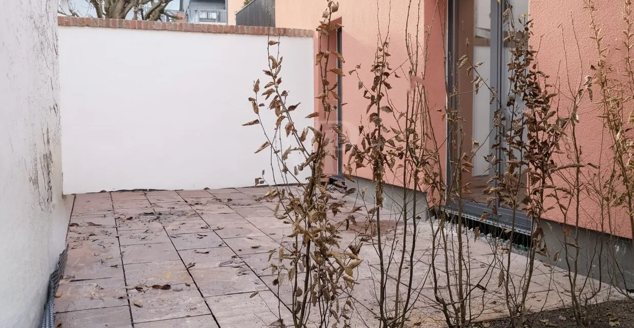 Terrasse mit historischem Flair