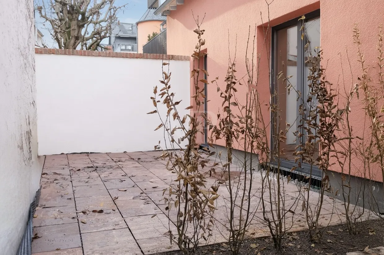 Terrasse mit historischem Flair