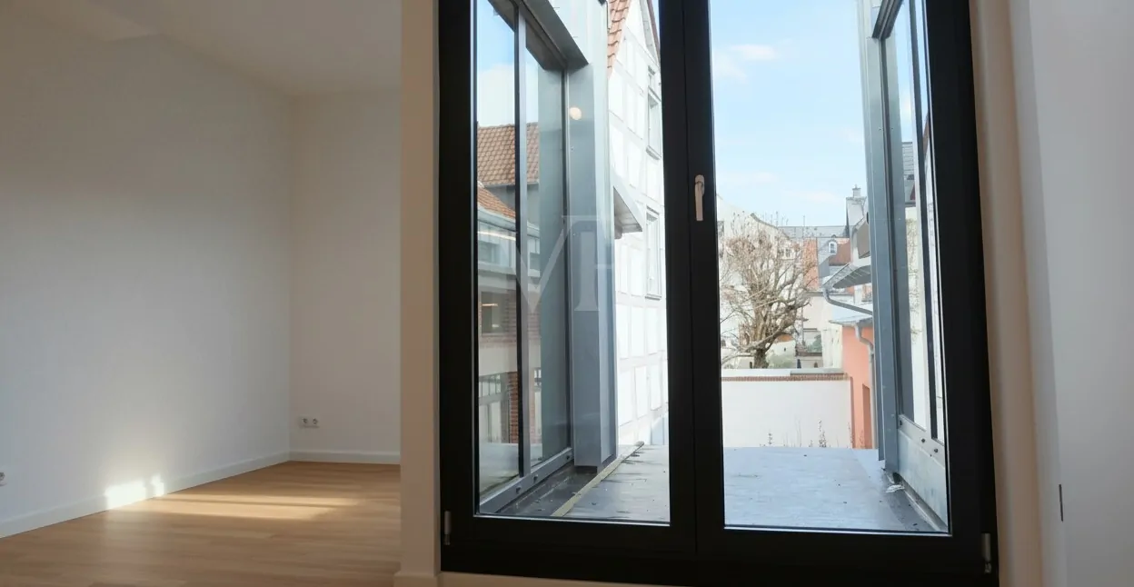 ... mit dreiseitiger Glasfront