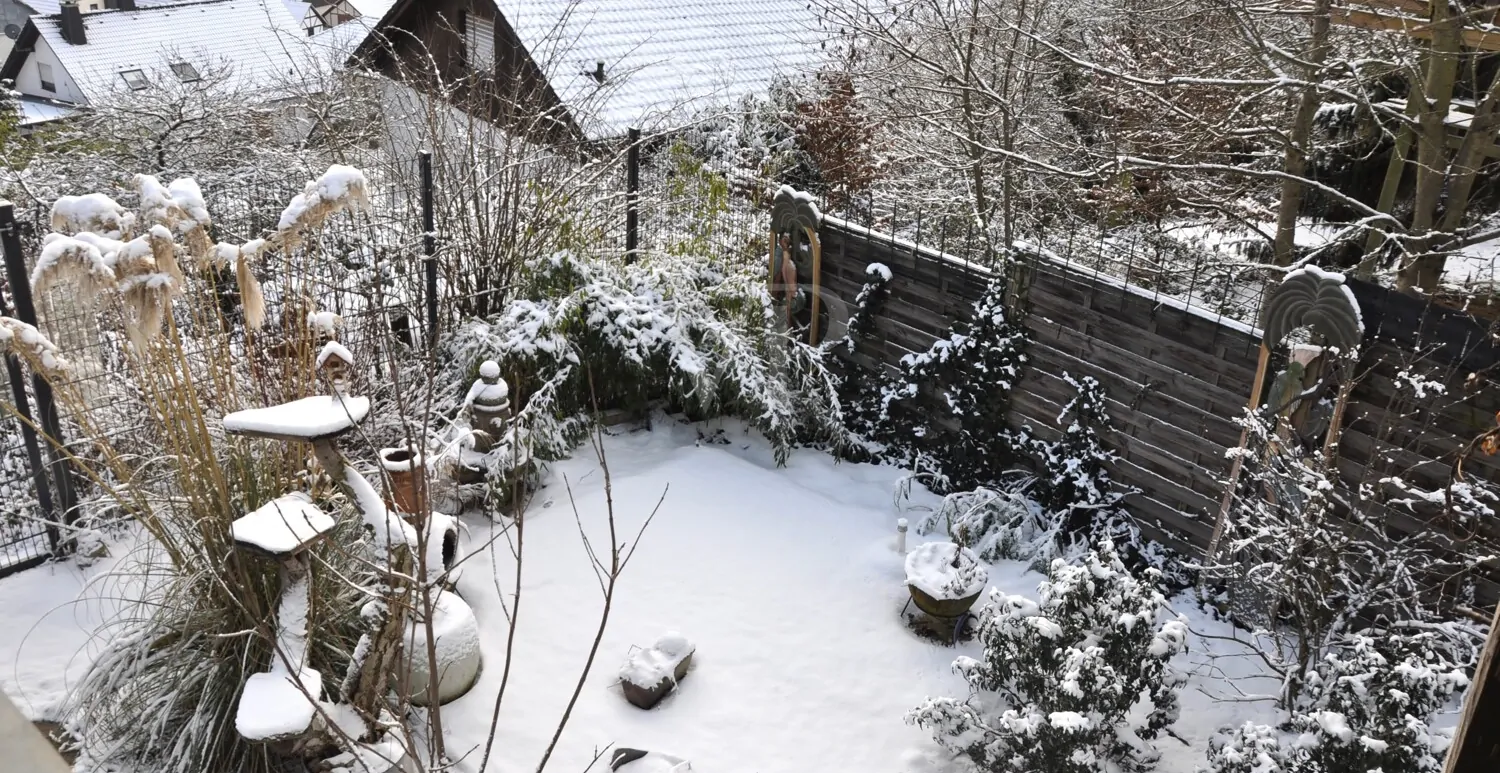 Blick auf die untere Terrasse