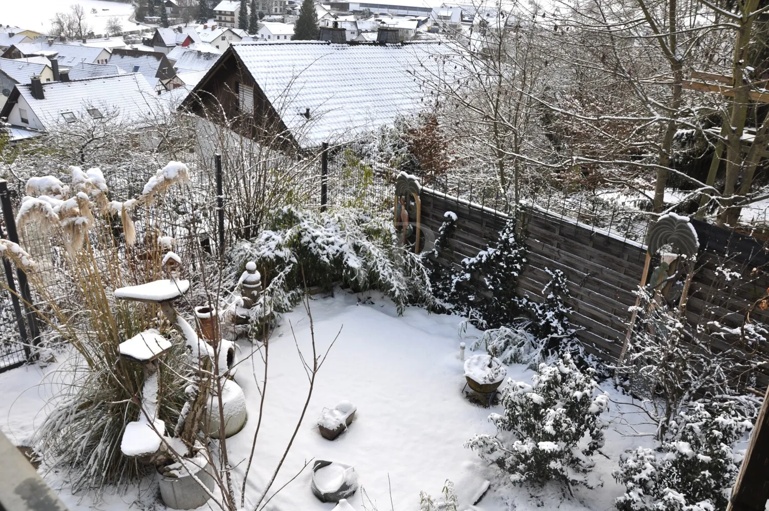 Blick auf die untere Terrasse