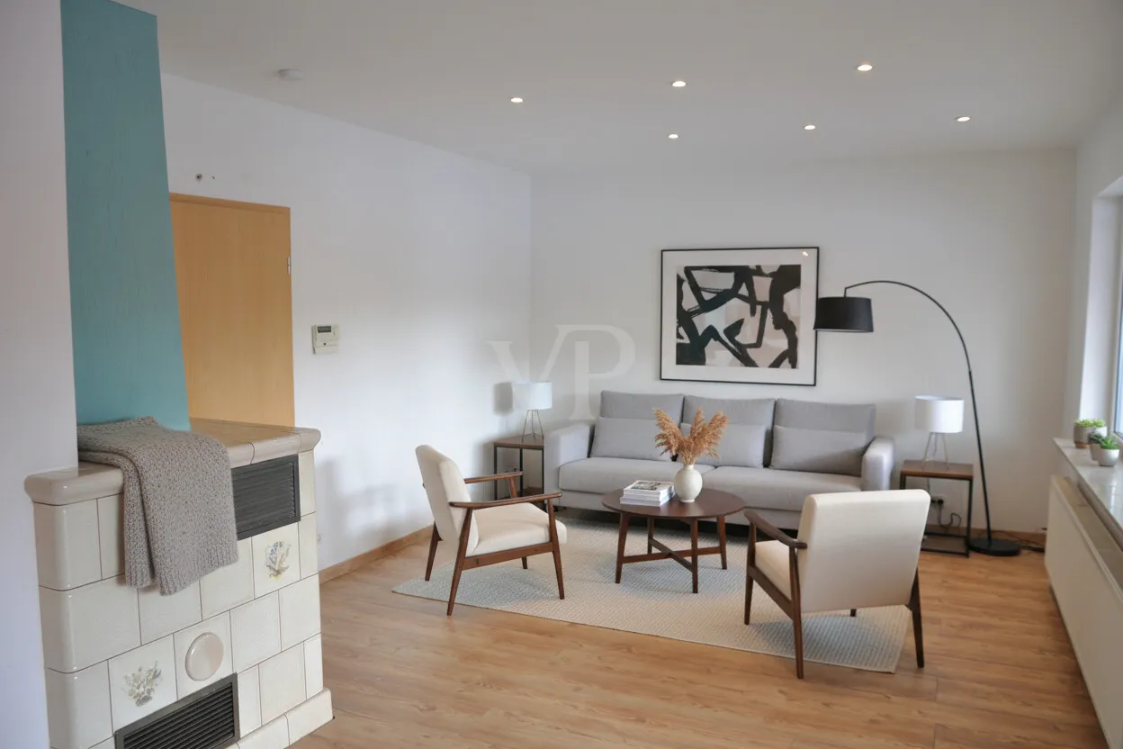 Wohnbereich Einrichtungsbeispiel (KI)