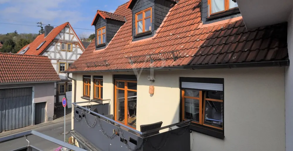 Blick Richtung Einfamilienhaus