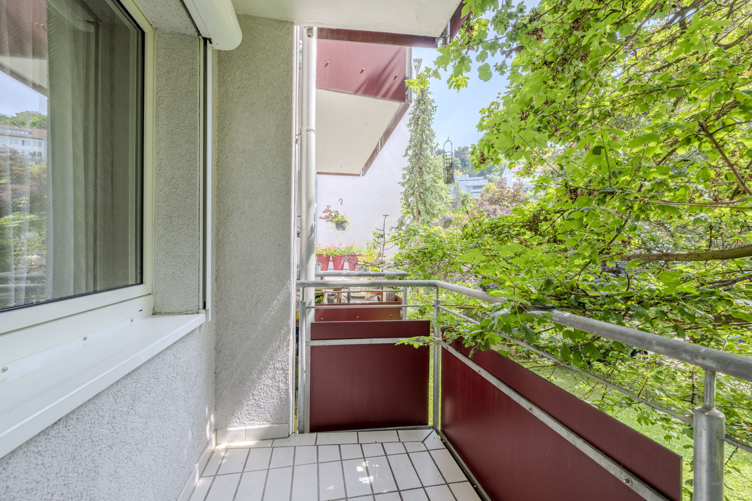 Großzügiger Balkon am Esszimmer