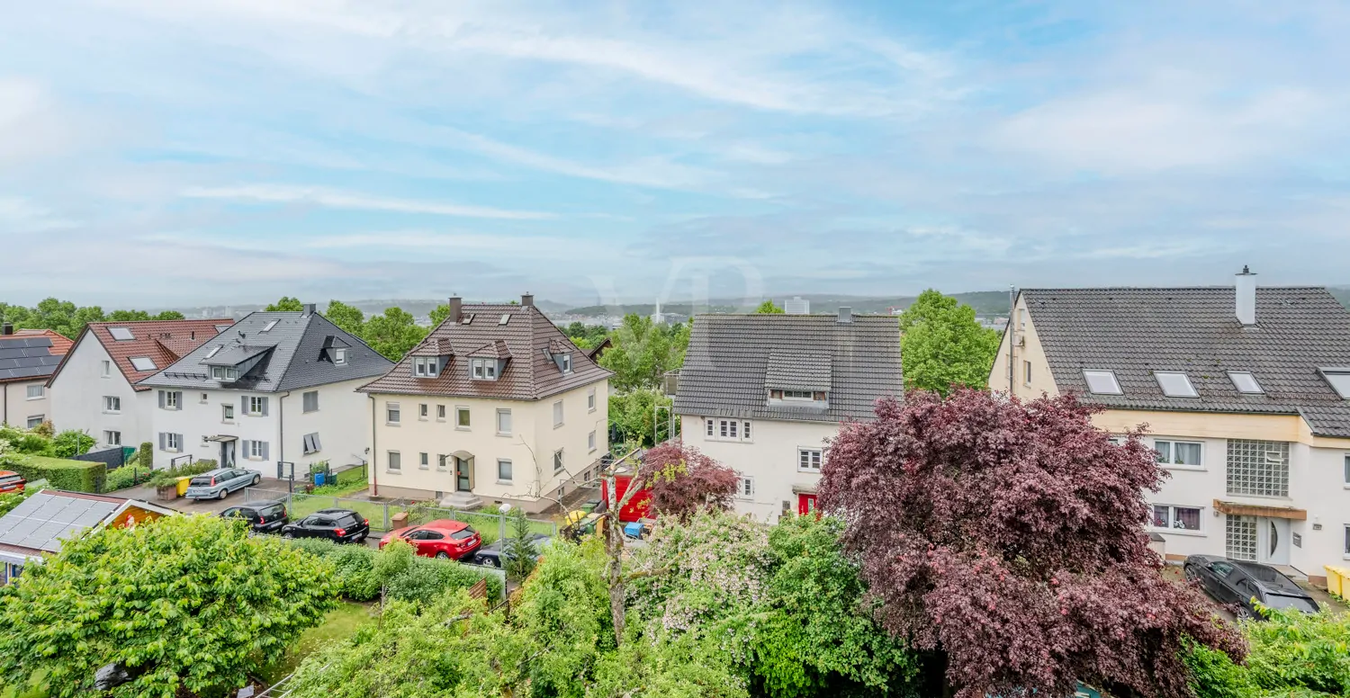 Aussicht aus dem Dachgeschoss