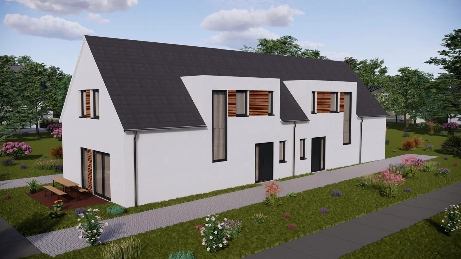 Maison jumelée neuve avec vue imprenable à Quakenbrück