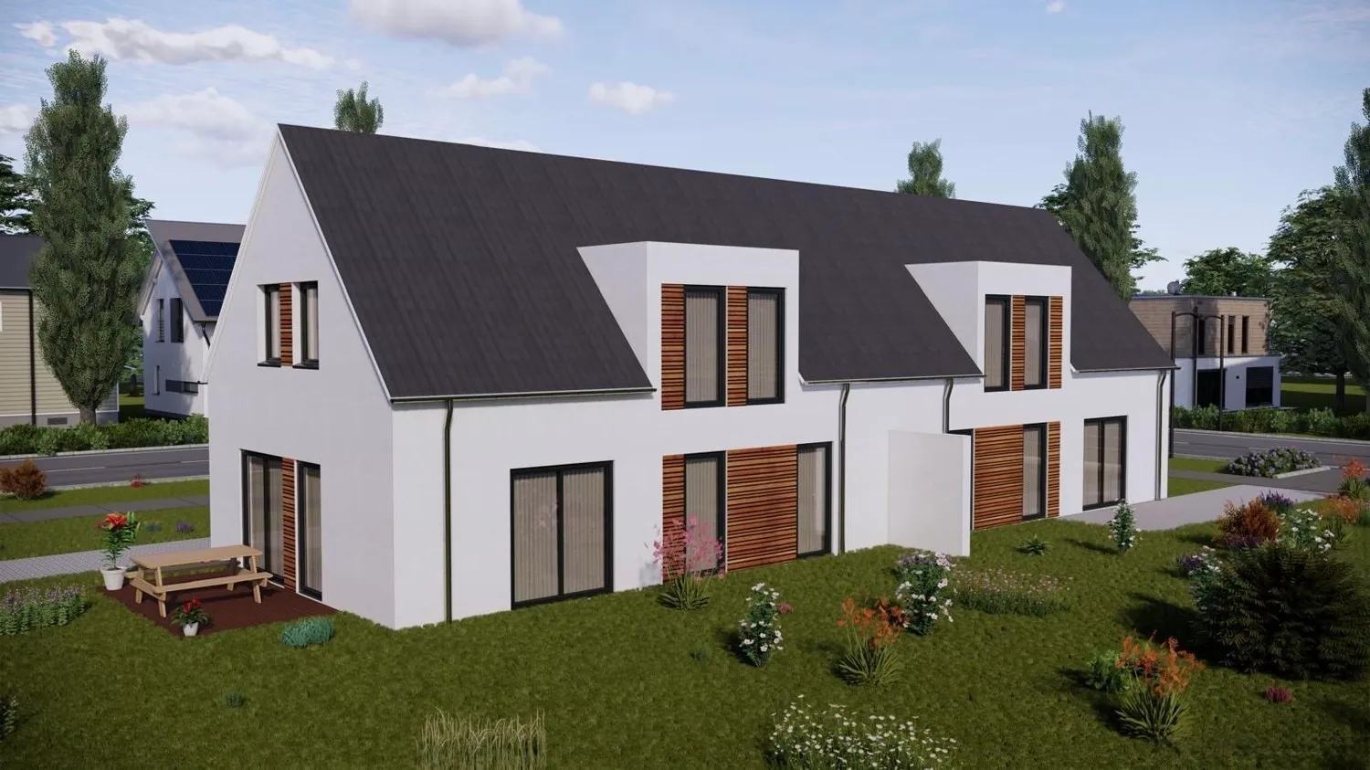 Maison jumelée neuve avec vue imprenable à Quakenbrück