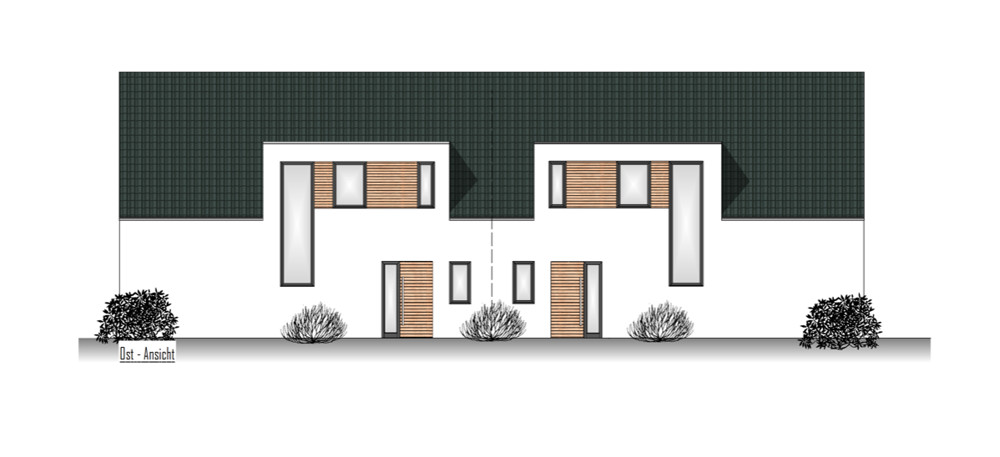 Niedrigenergie-Neubau auf großem Grundstück in ruhiger Lage