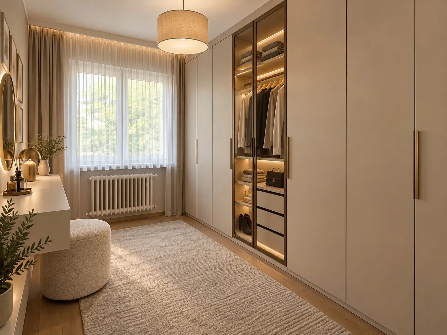 EG - Ankleidezimmer mit KI möbliert