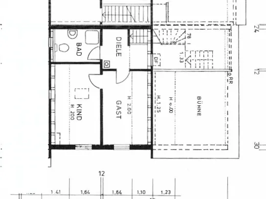 Grundriss Spitzgeschoss