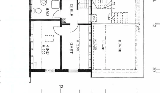 Grundriss Spitzgeschoss