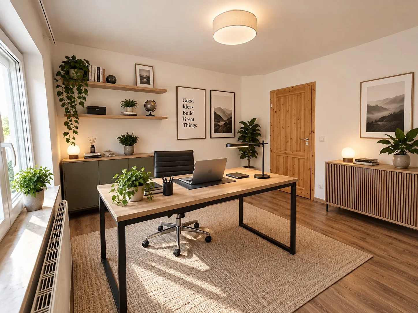 EG - Arbeitszimmer - mit KI möbliert