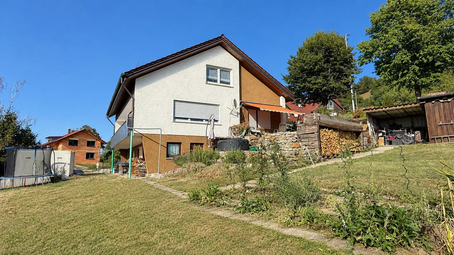 Rückansicht und Garten