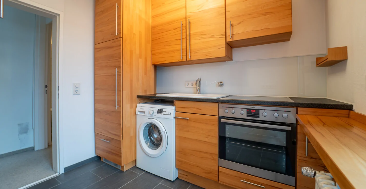 Integrierte Bio-Naturholzküche