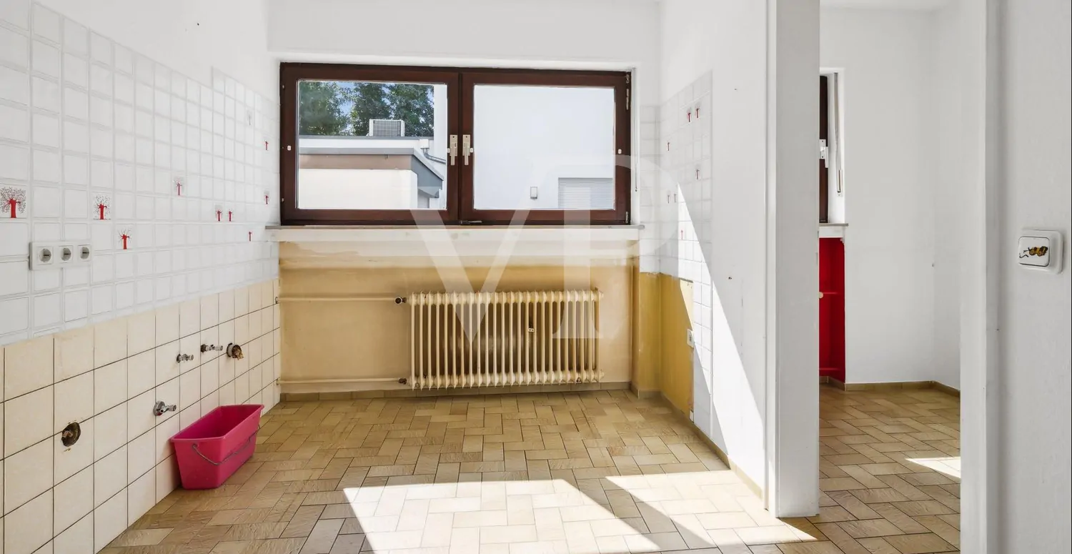 Küche mit angrenzenden Speiseraum