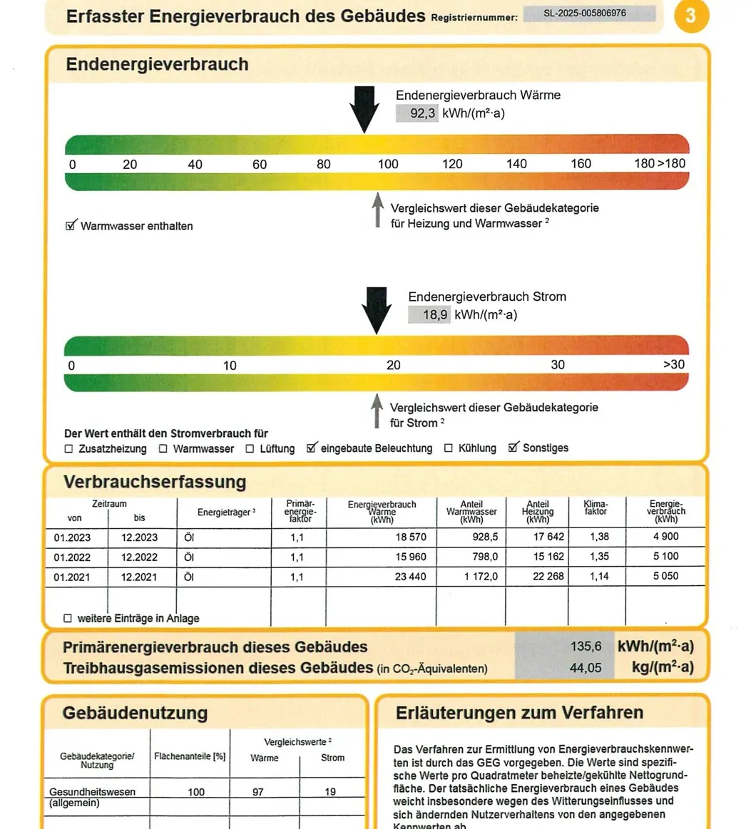 Energieausweis Haus links