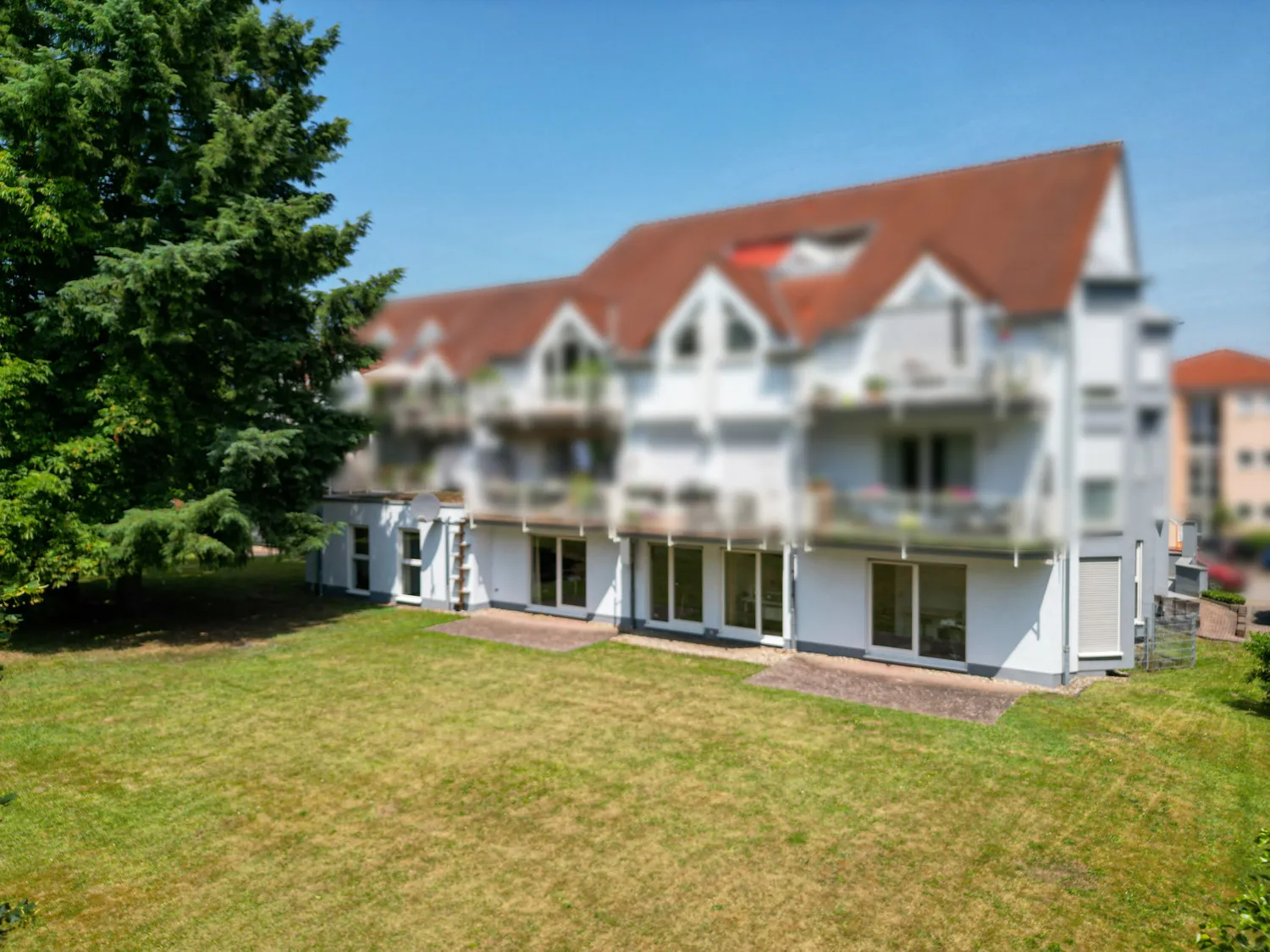 Vogelperspektive Haus links Rückansicht