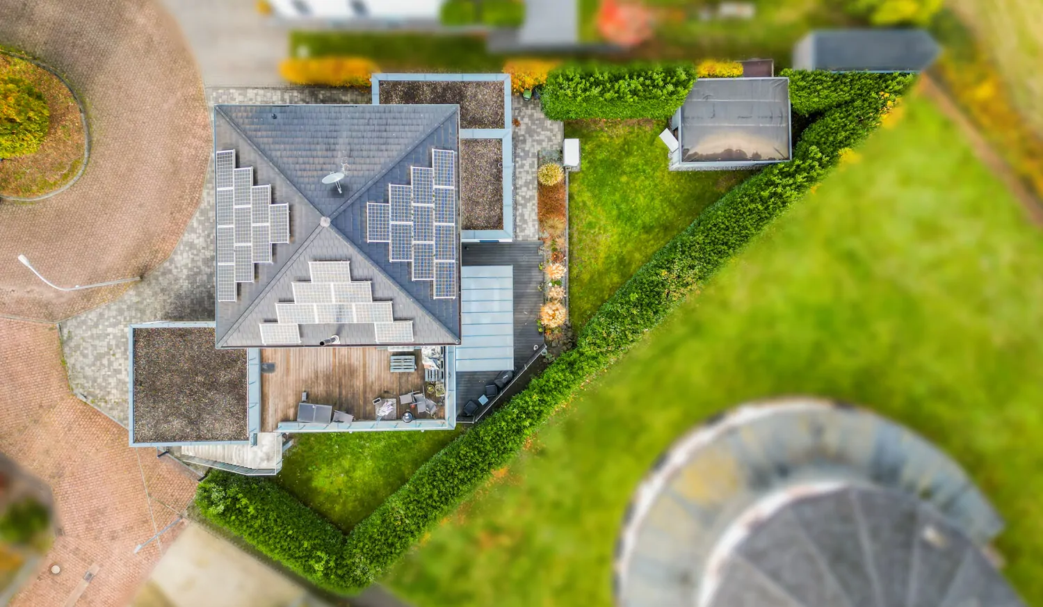 Luftbild mit Grundstückansicht