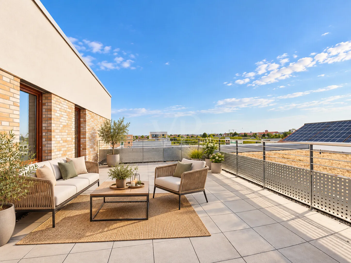 Dachterrasse (Möblierung visualisiert)