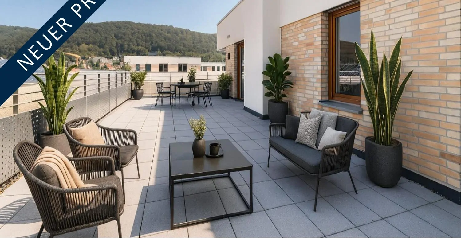 MTV: HD Südstadt Moderne Penthouse-Wohnung + Aufzug + barrierefrei + TG Stellplatz + Kellerraum + Terrasse