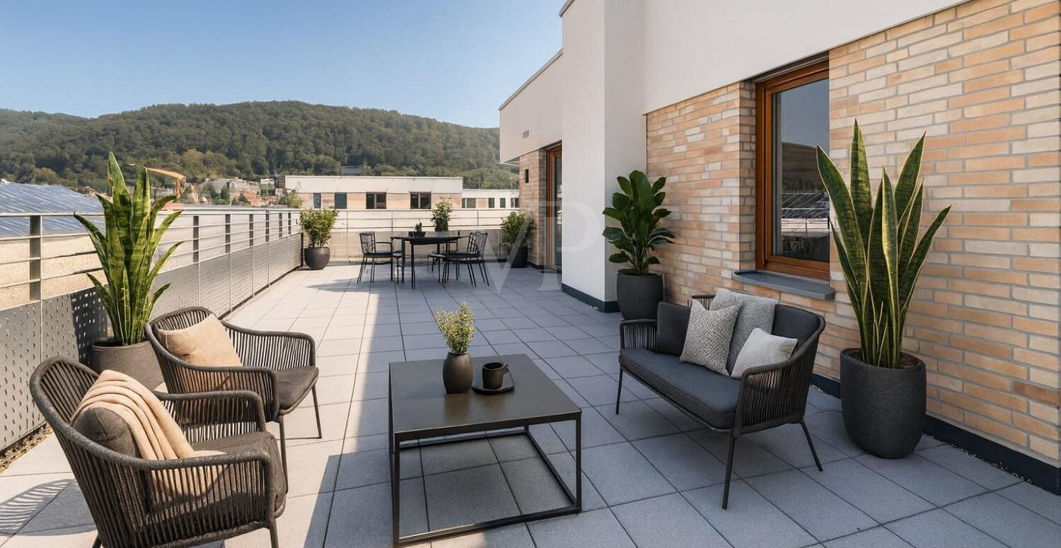MTV: HD Südstadt Moderne Penthouse-Wohnung + Aufzug + barrierefrei + TG Stellplatz + Terrasse