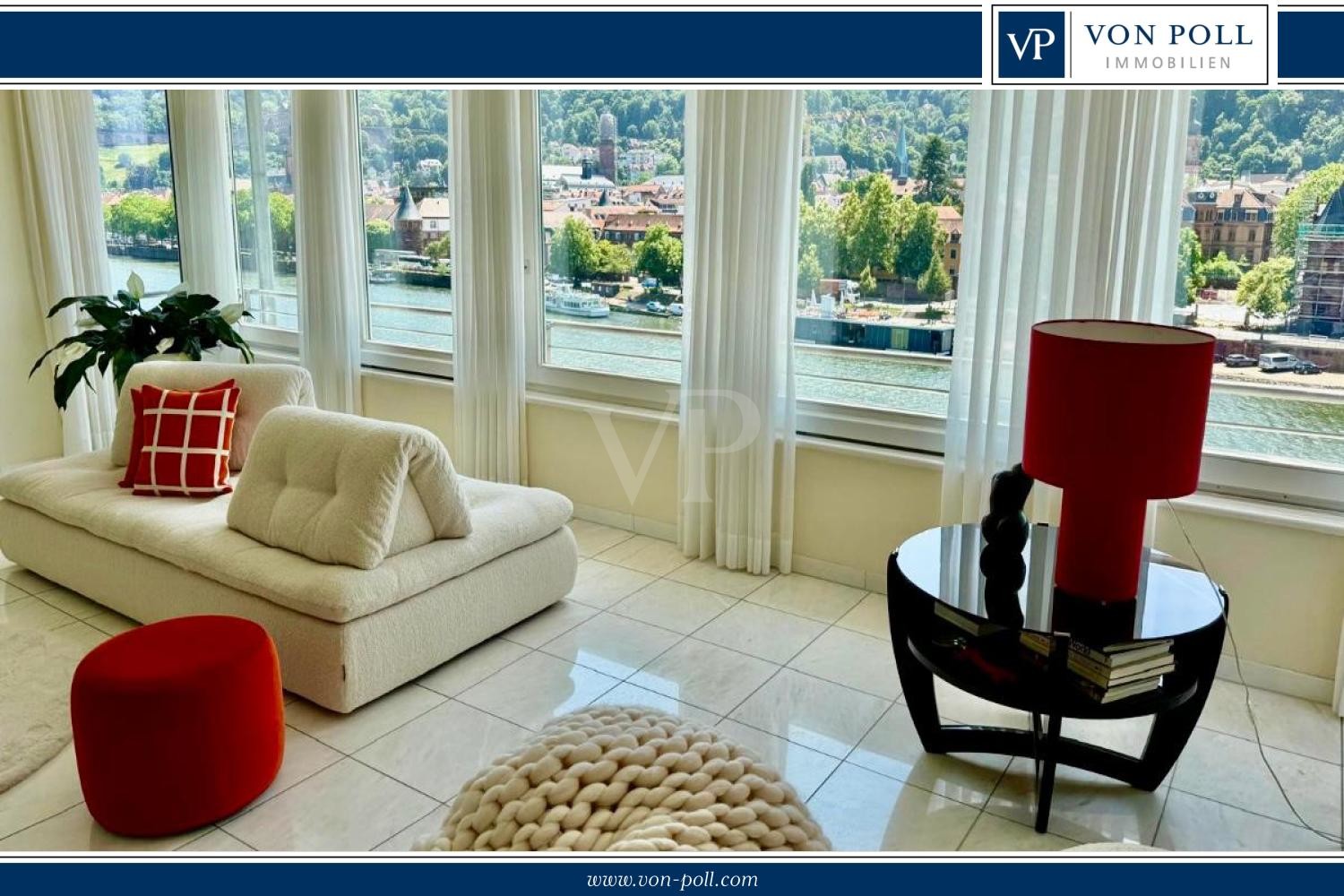 Exklusives, helles Penthouse mit wunderschöner Sonneneinstrahlung,
Schloß- & Neckarblick