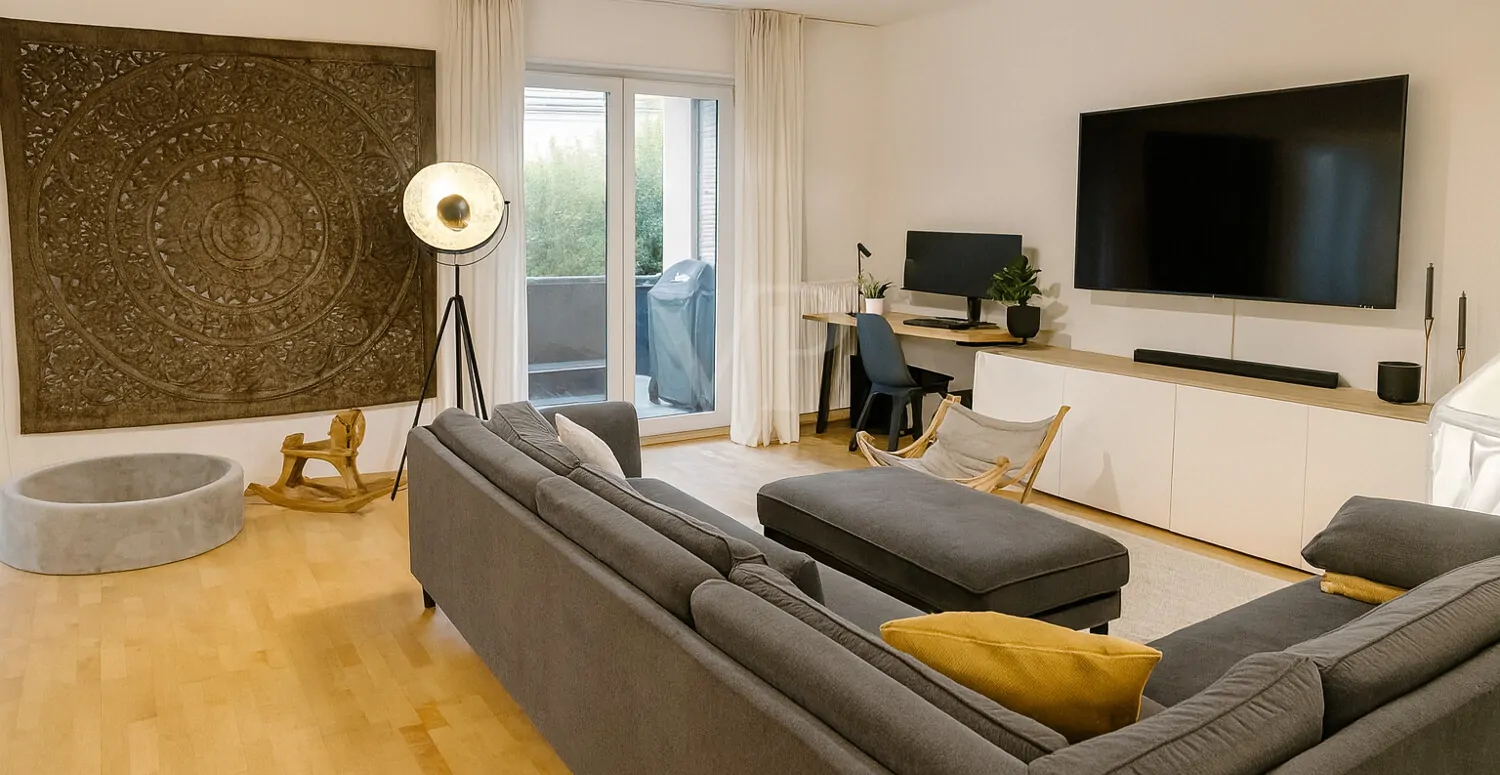 Freistehendes Mehrparteienhaus mit großem Garten und Raum für Generationen