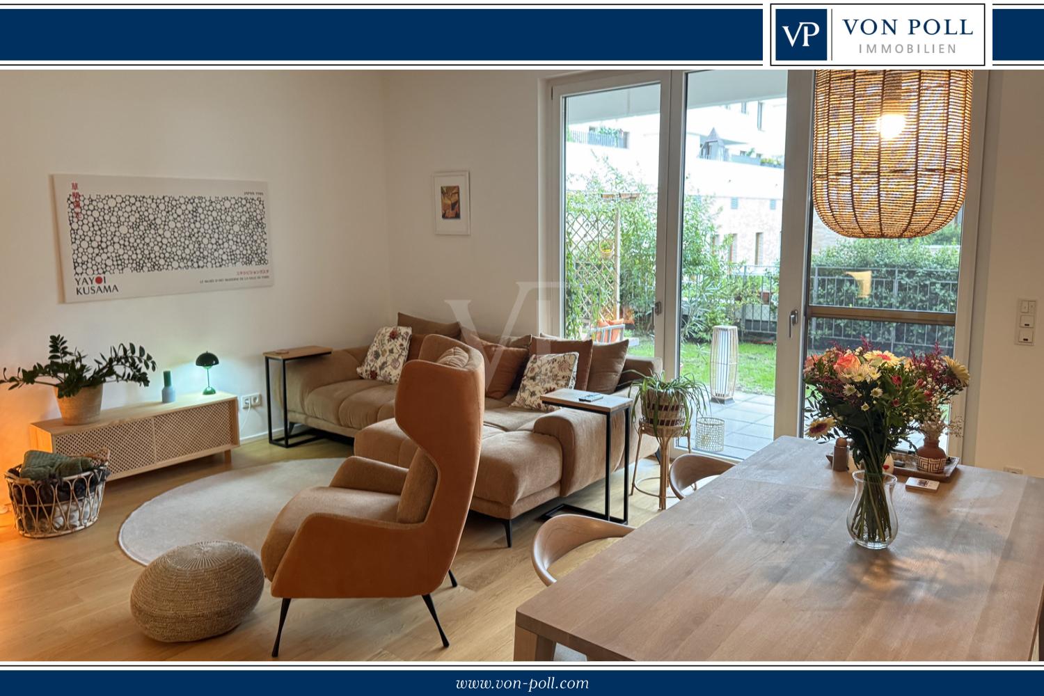 Luxuriöse Neubauwohnung mit exklusiver Ausstattung und privatem Garten in begehrter Lage
