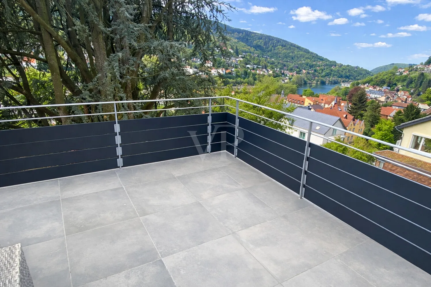 Terrasse Ausblick nach Westen im 1.OG