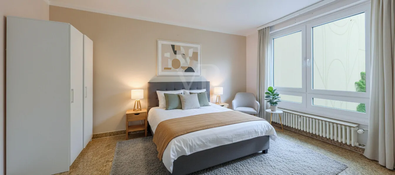 Schlafzimmer zur Hofseite