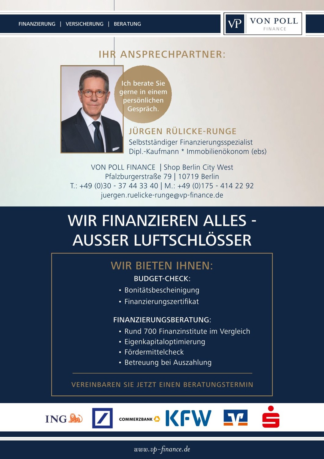 Unser Partner VON POLL FINANCE Herr Jürgen Rülicke-Runge
