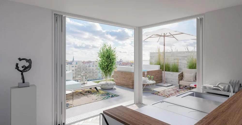 Ausgang zur Dachterrasse