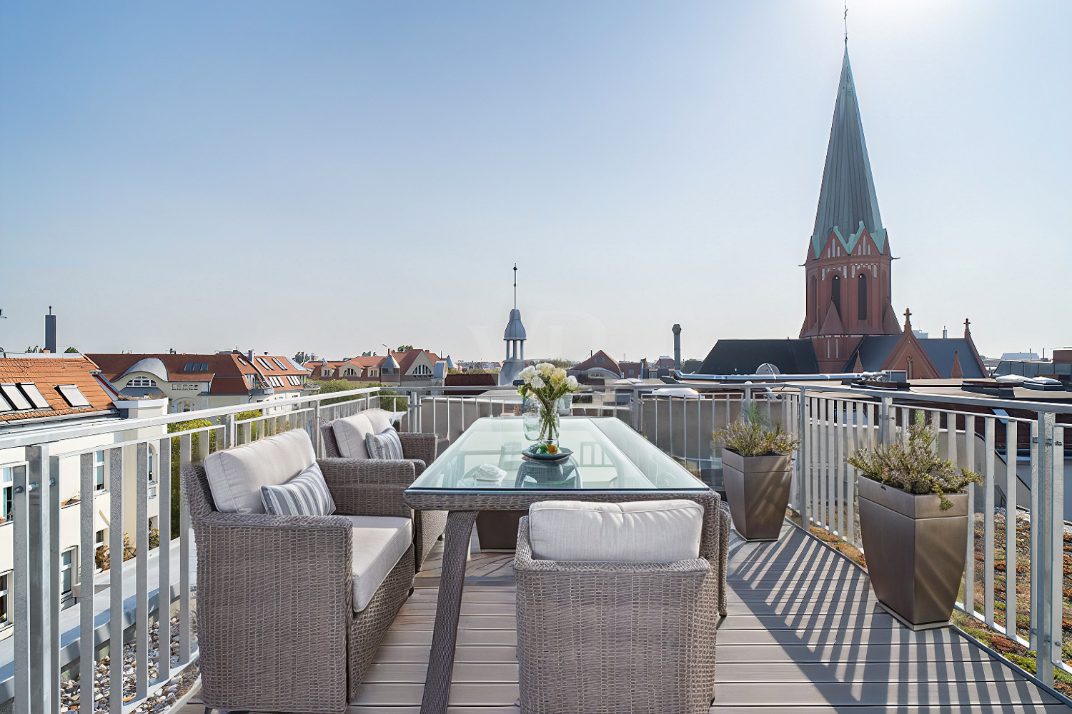 Aufdachterrasse kleine Wohnung