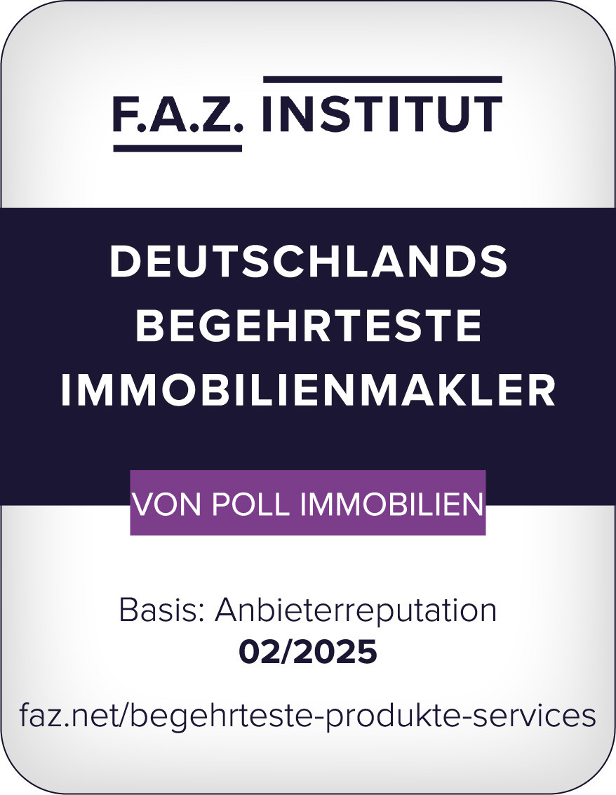 Siegel_FAZ_Begehrteste Produkte_2025_Standard_VON POLL IMMOBILIEN