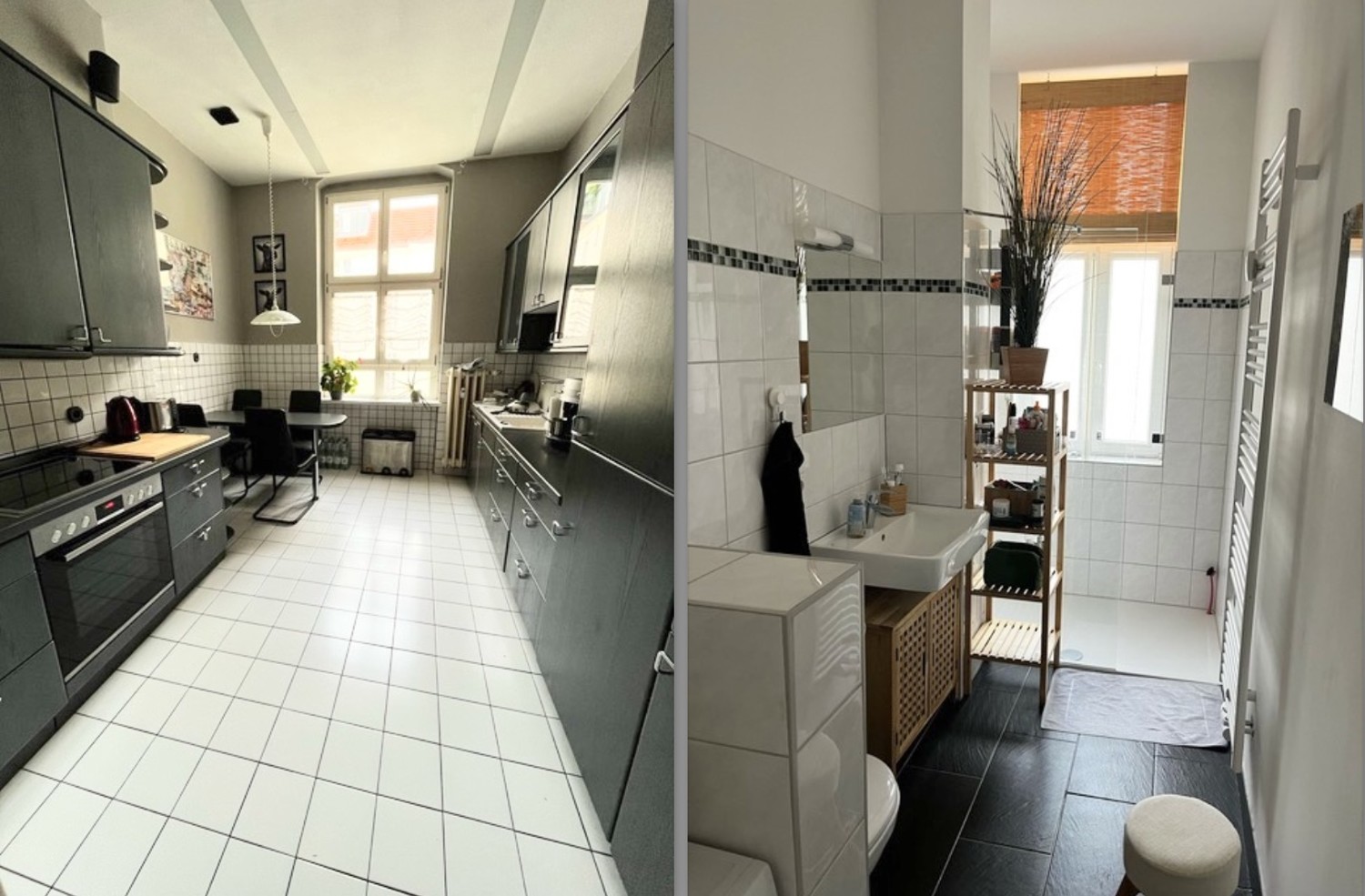 Küche und Badezimmer