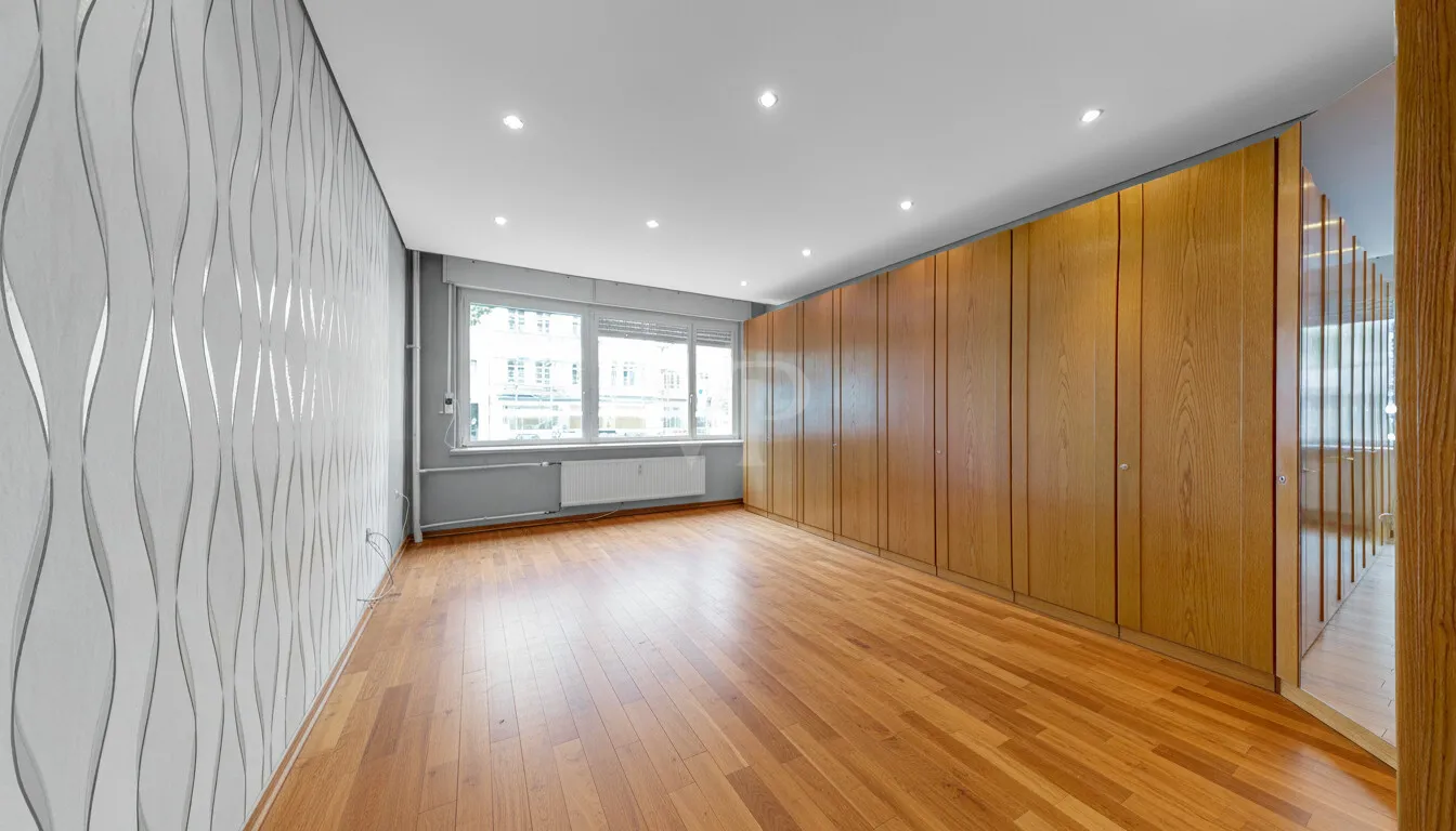 Wohnzimmer mit Vorschlag für Bodenbelag