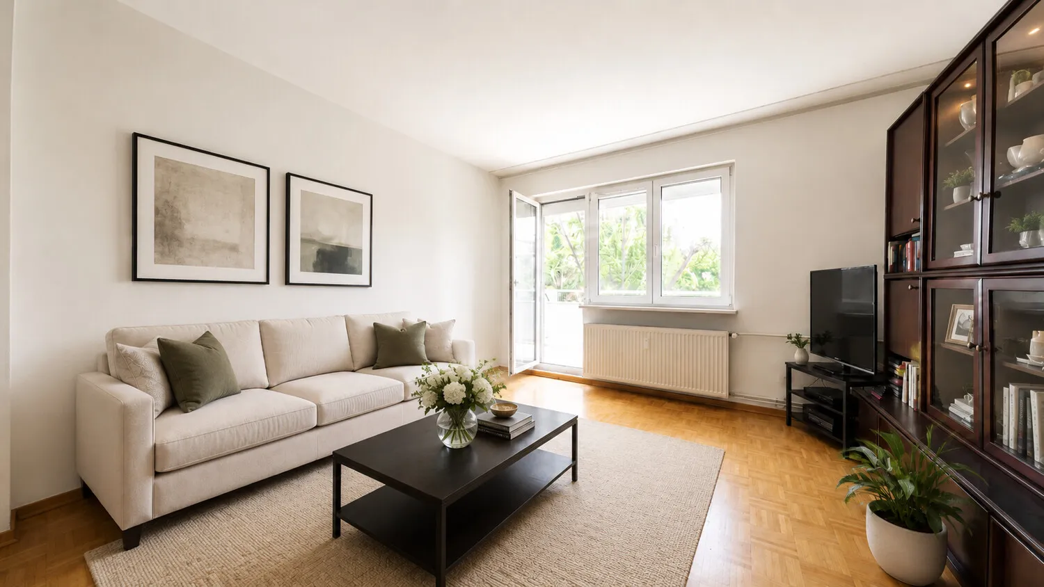 Wohnzimmer mit Blumen