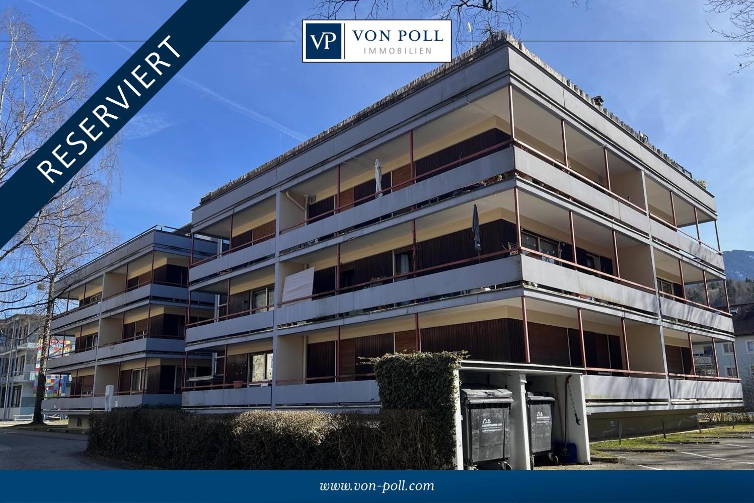 Vermietete, zentrumsnahe Wohnung mit großem Balkon im 1.Obergeschoss