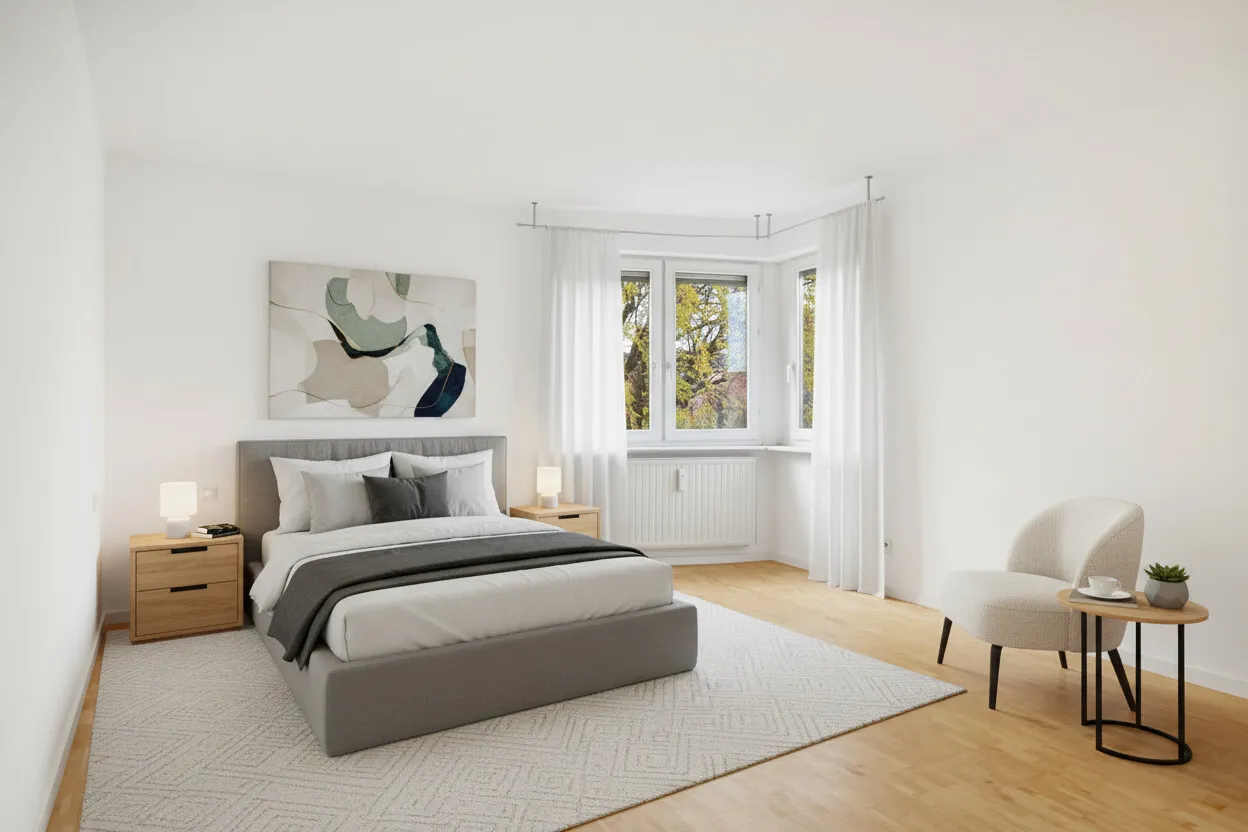 Schlafzimmer gestaged