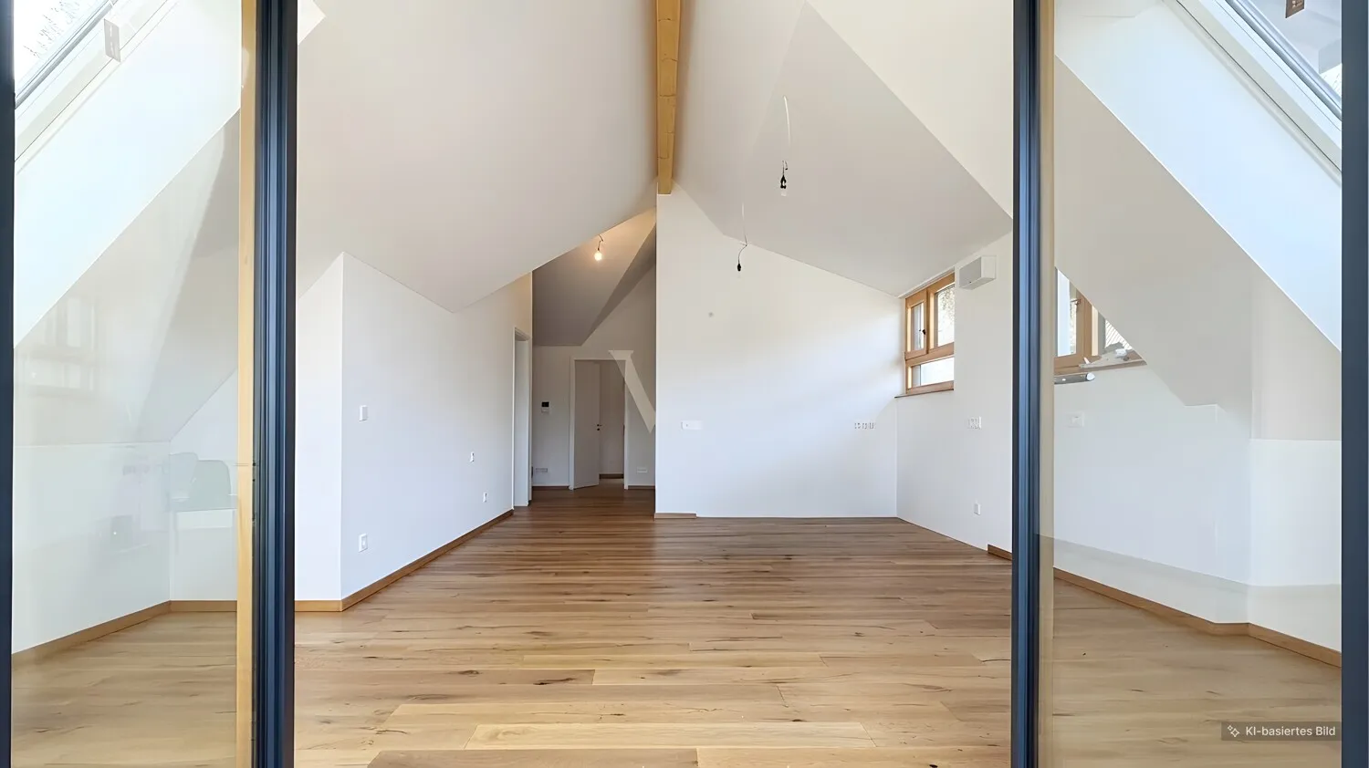 Blick vom Balkon in die Wohnung