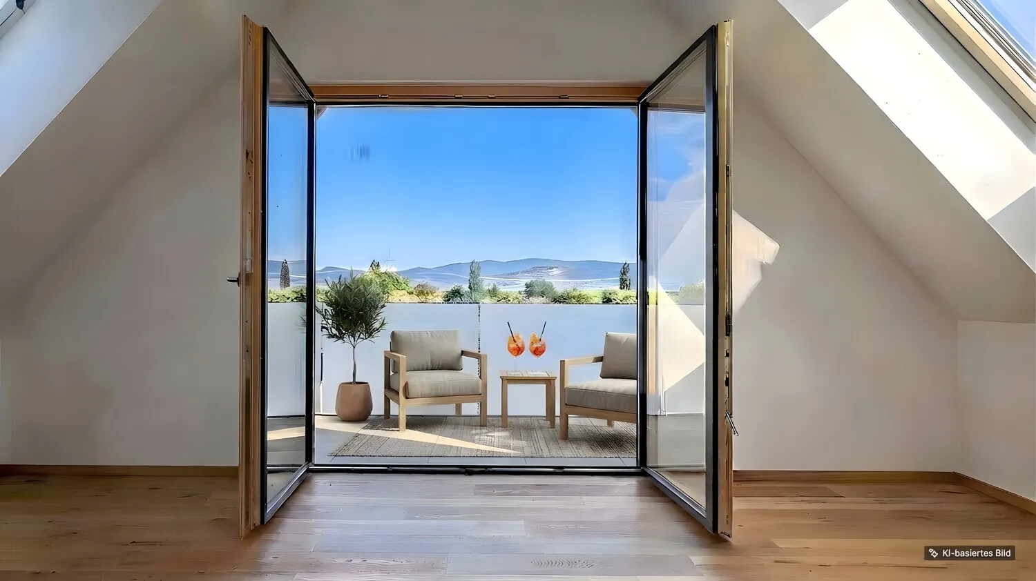 Gemütlicher Balkon mit Ausblick