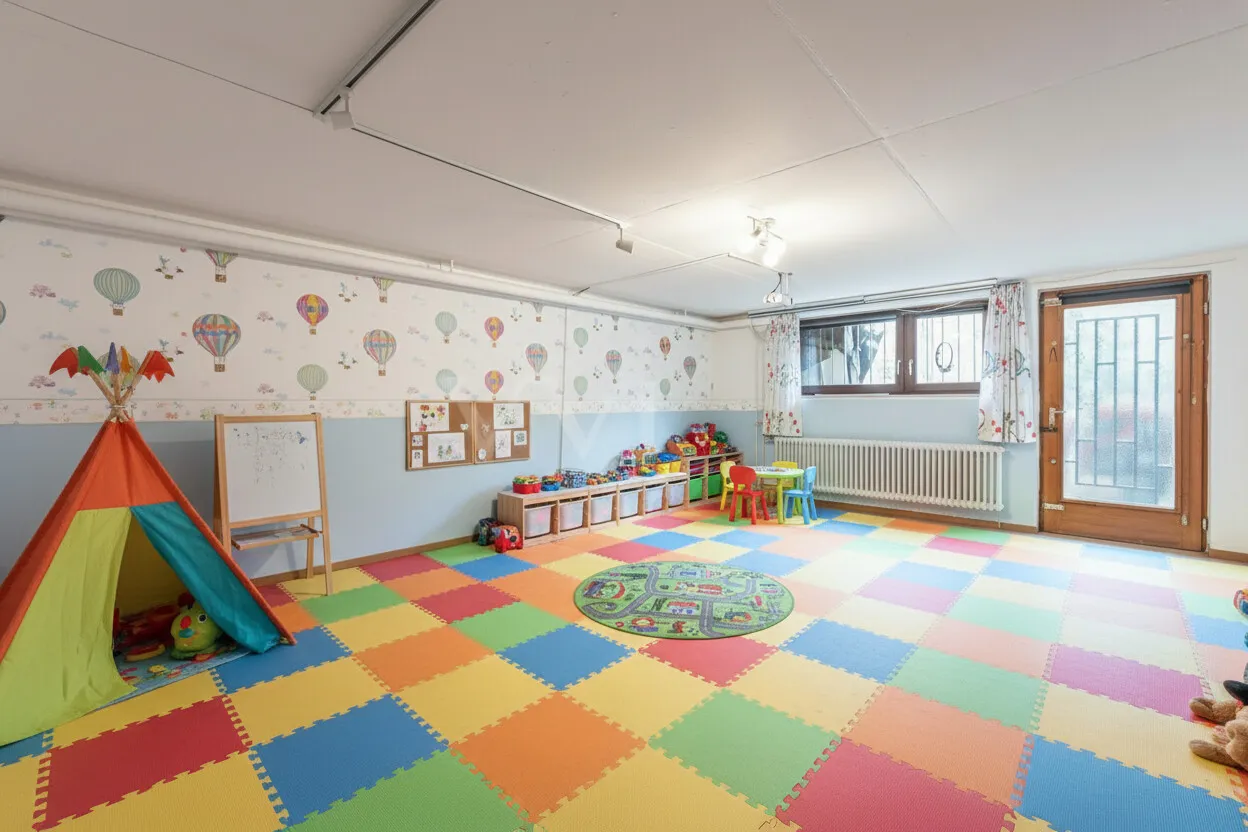 Keller Hobbyraum/Spielzimmer KI generiert