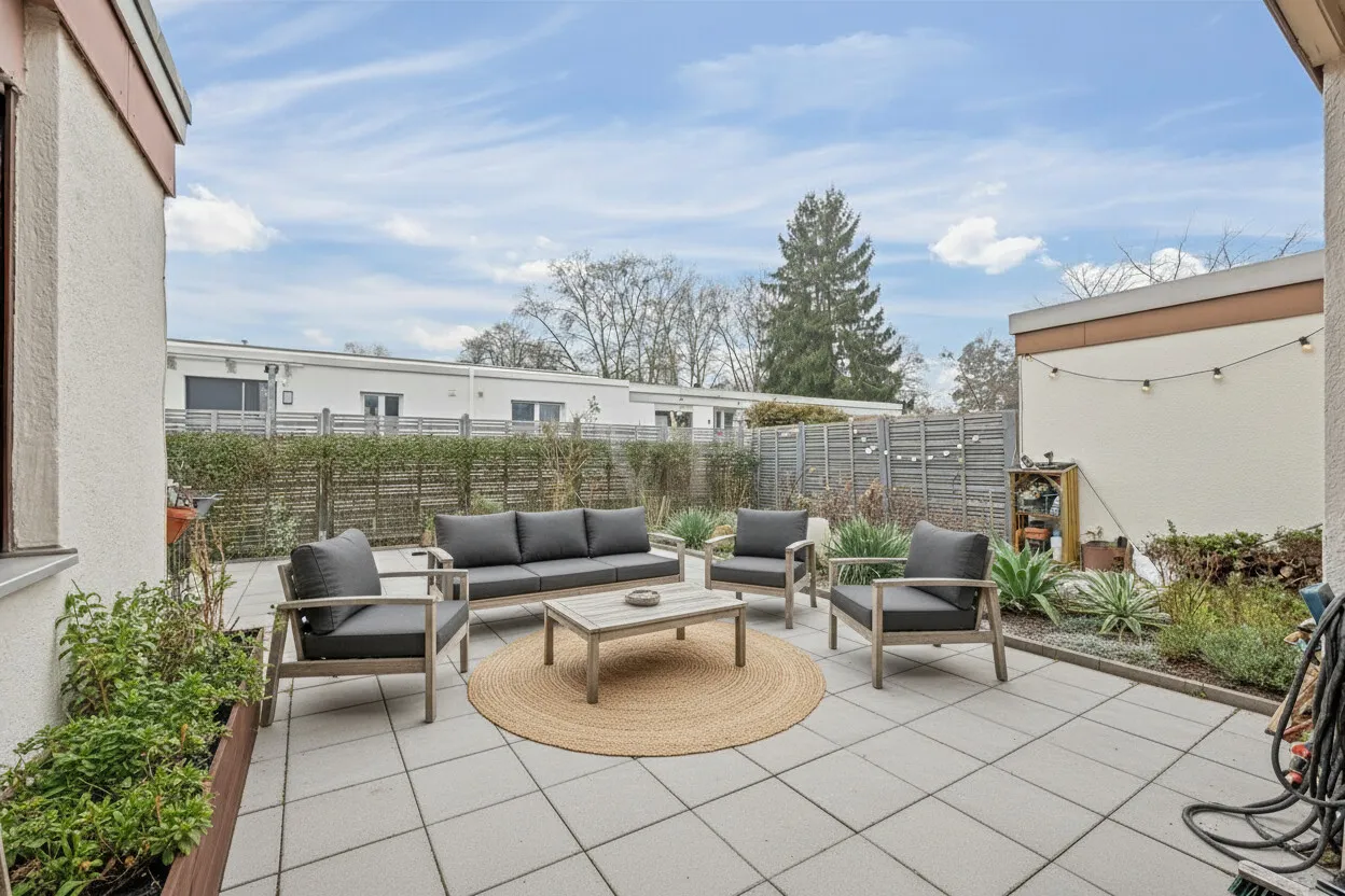 Terrasse Möbel KI generiert