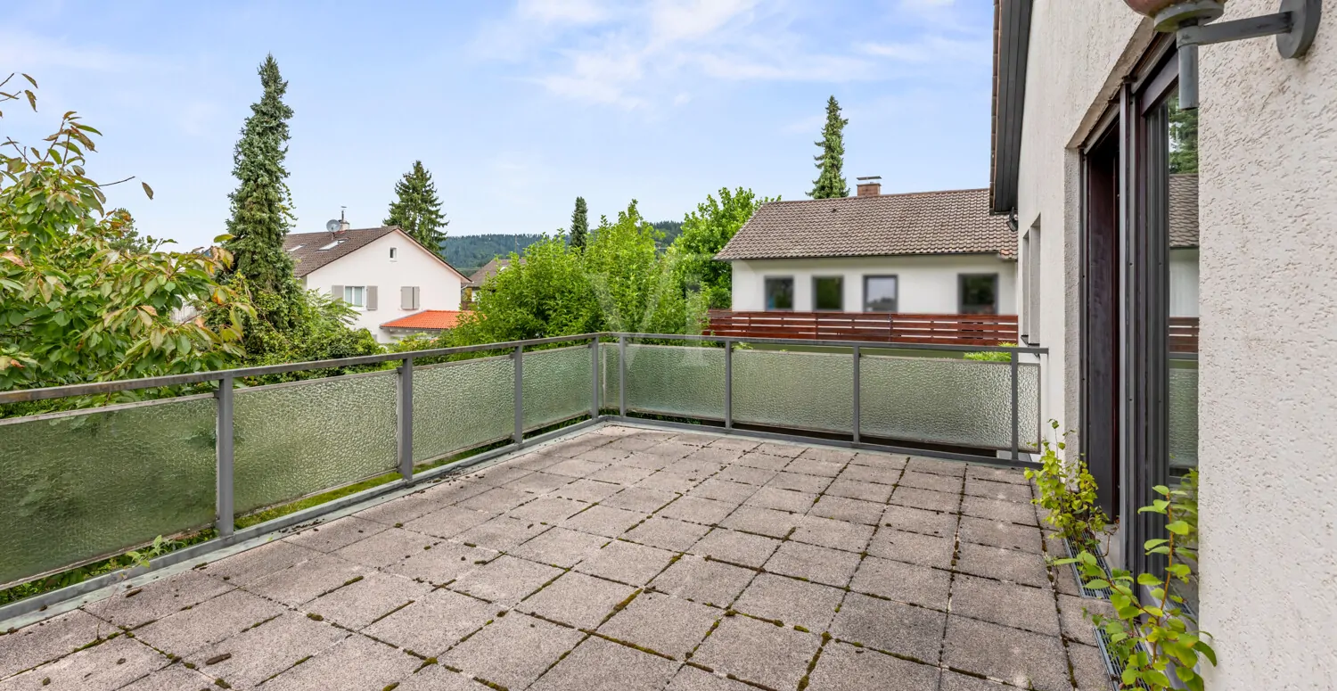 Dachterrasse an dem möglichen Elternschlafzimmer