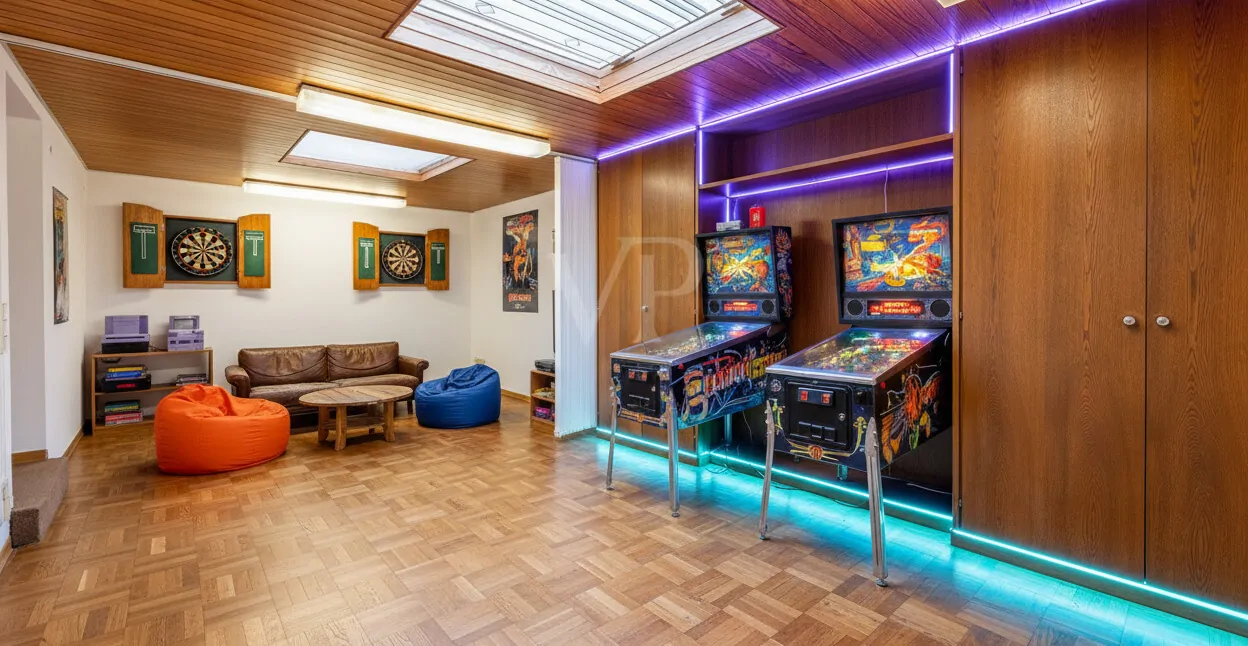 aktueller Hobbyraum zur vielseitigen Nutzung-Visualisierung